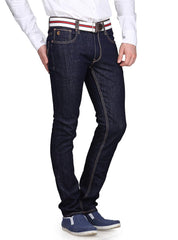 Super Dark Indigo Skinny Mid Rise Stretch Jeans