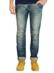 Stone Wash Skinny Mid-Rise Stretch Jeans